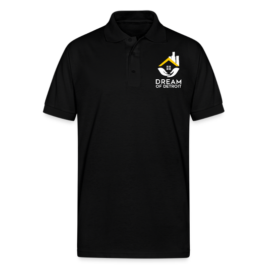 Gildan Unisex 50/50 Jersey Polo - black
